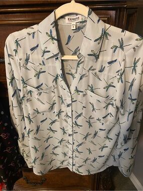 Express Portofino dragonfly Print Blouse
